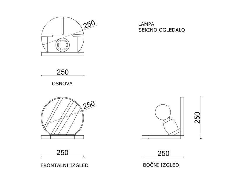 Sekino ogledalo lampa