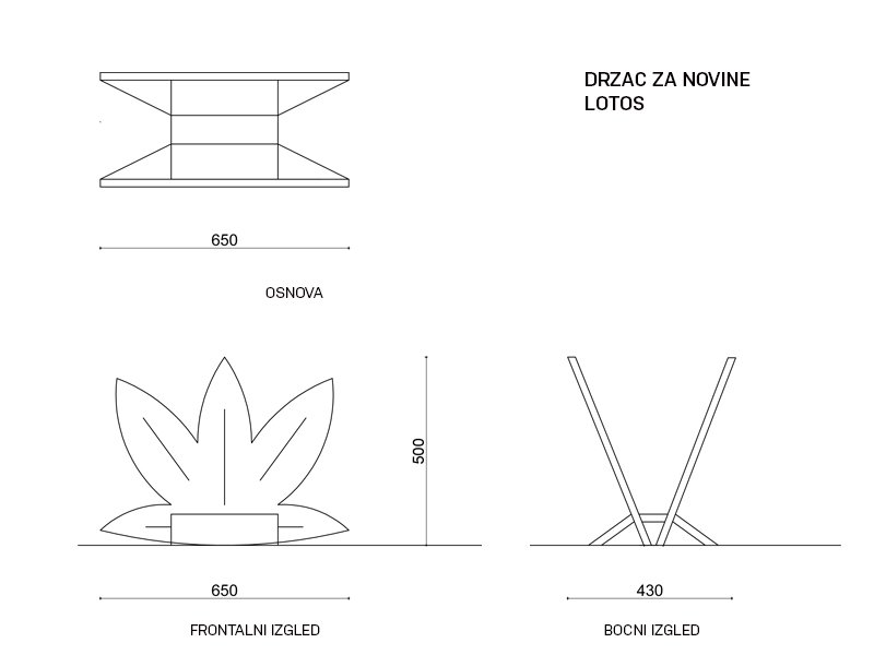 Drzac za novine lotos